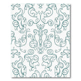 Floral Vintage Blue and Teal Elegant Teal Damask Floral Area Rug