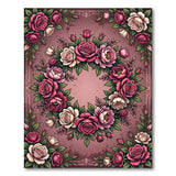 Romantic Rose Wreath Area Rug