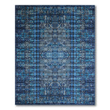 Geometric Modern Blue and Teal Navy Blue Geometric Diamond Area Rug
