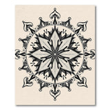 Ornate Black Mandala Floral Area Rug