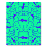 Teal Purple Wrench Geometric Area Rug