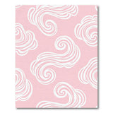 Pink Dreamy Pink Cloud Swirl Area Rug