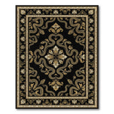 Black Gold Serpent Medallion Area Rug