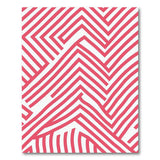 Red Geometric Modern Bold Red Geometric Zigzag Area Rug