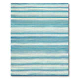 Blue and Teal Coastal Beach Blue Teal Striped Coastal Area Rug
