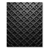 ODIKA Modern Black Geometric Lattice Washable Rug - Low Pile & Non-Slip