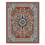 Terracotta Mandala Persian Area Rug