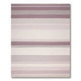 Ombre Pink Grey Striped Area Rug