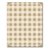 Beige Tan Checkered Rustic Farmhouse Rug