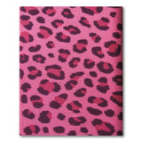 Hot Pink Leopard Print Plush Area Rug