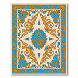 Ornate Blue Gold Traditional Persian Area Rug