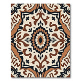 Intricate Brown Tan Persian Motif Area Rug