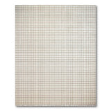 Beige Gingham Checkered Area Rug with Fringe