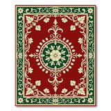 Elegant Red Elegant Red Persian Floral Medallion Rug