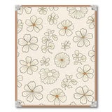 Beige and Neutral Beige Floral Outline Area Rug