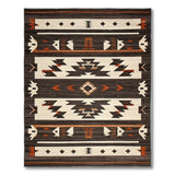 Southwestern Geometric Area Rug in Brown Tan