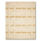 Beige and Neutral Beige Geometric Block Modern Area Rug