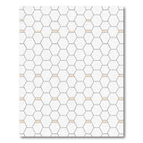 Neutral Hexagon Grid Area Rug