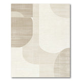 Modern Beige Organic Shapes Area Rug