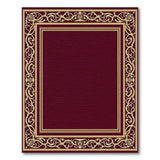 Ornate Gold Border Maroon Persian Rug