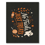 No Tricks Just Treats Orange Halloween Area Rug