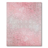 ODIKA Pink Shimmer Washable Area Rug, Non-Slip Low Pile Modern Glam Carpet
