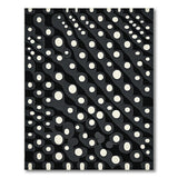Black White Geometric Circle Area Rug