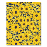 Yellow Vibrant Yellow Sunflower Navy Area Rug