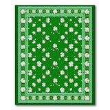 Washable Green Shamrock Area Rug - Low Pile, Non-Slip, Pet Friendly