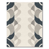 Modern Geometric Grey Navy Area Rug