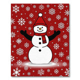 Jolly Cartoon Snowman Area Rug