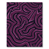 Purple Wavy Abstract Purple Area Rug