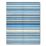 Blue Horizontal Stripe Area Rug