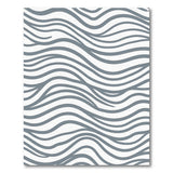 Grey Grey Wavy Abstract Area Rug