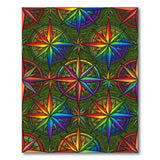 Rainbow Compass Star Area Rug
