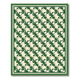 Lush Green Palm Frond Coastal Rug
