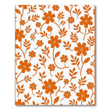 Orange Blossom Floral Pattern Area Rug