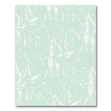 Mint Green Whimsical Mushroom Line Art Rug
