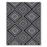 Grey Grey Geometric Diamond Area Rug