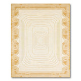Gold Outline Nested Geometric Cream Area Rug