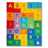 Vibrant ABC 123 Kids Area Rug with Cute Animals