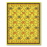 Multi-color and Patterns Vibrant Yellow Floral Pattern Area Rug