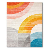 Vibrant Arched Multi-Color Geometric Rug