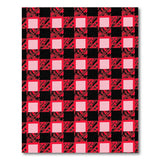 Multi-color and Patterns Distressed Red Black Plaid Area Rug