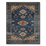 Blue and Teal Navy Persian Medallion Area Rug