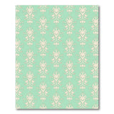 Elegant Mint Damask Floral Area Rug