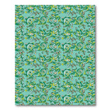 Vibrant Green Swirl Floral Area Rug