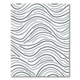 Modern Gray Wavy Lines Area Rug
