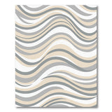 Grey Modern Grey Wavy Abstract Area Rug