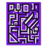 Purple Purple Geometric Maze Area Rug